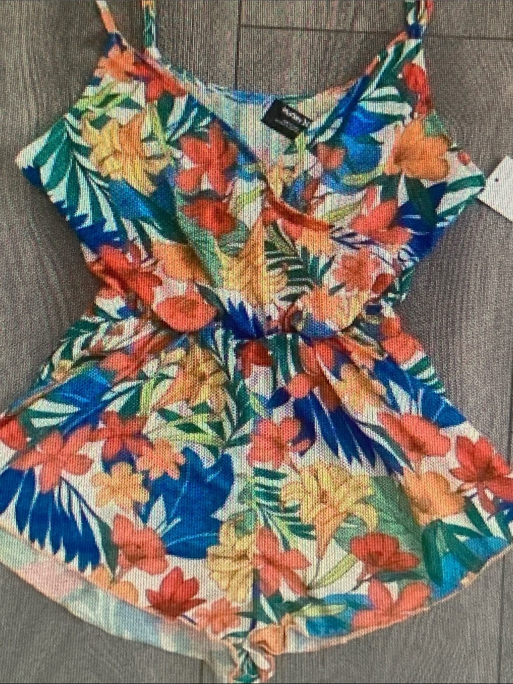 Tropical Floral Romper - Multicolor